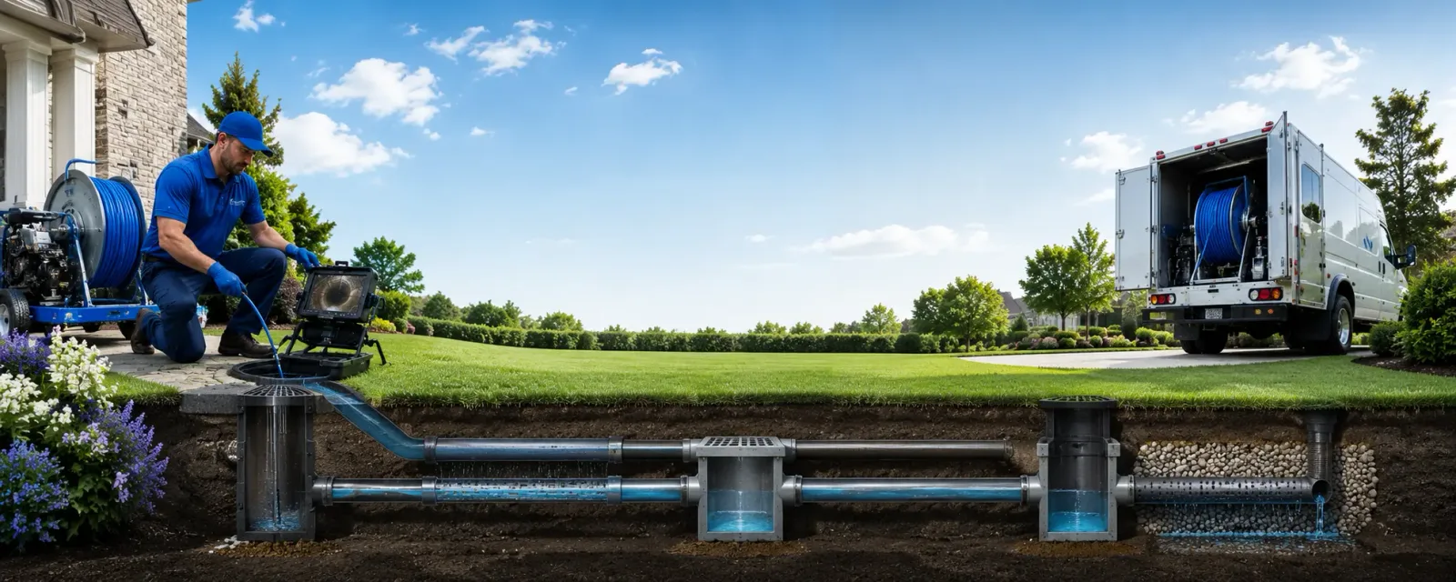Outdoor drain cleaning information for La Russell, MO